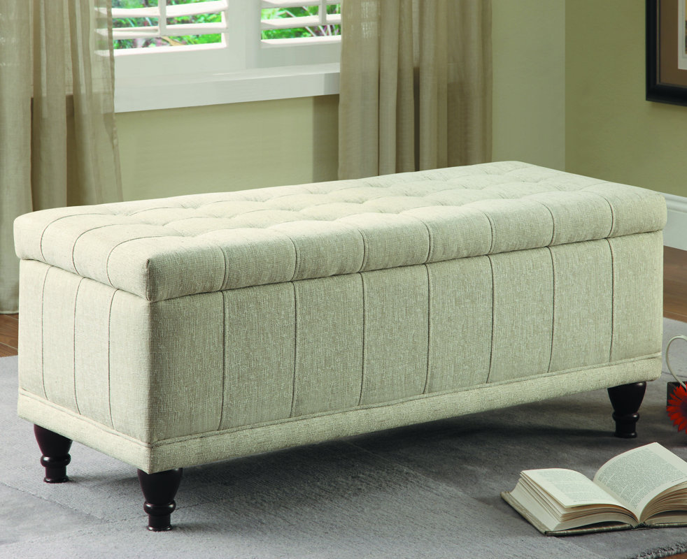 Gilberts Fabric Storage Bench & Reviews Birch Lane